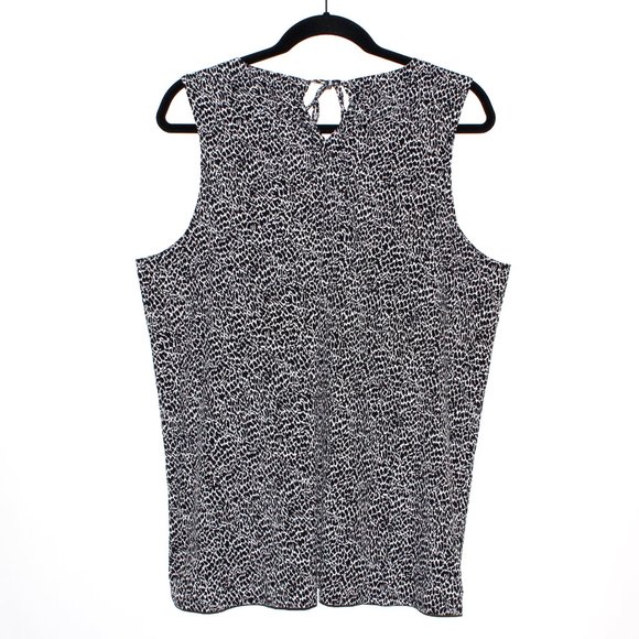 T by Talbots Abstract Animal Print Keyhole Back Active Tank - Picture 2 of 14